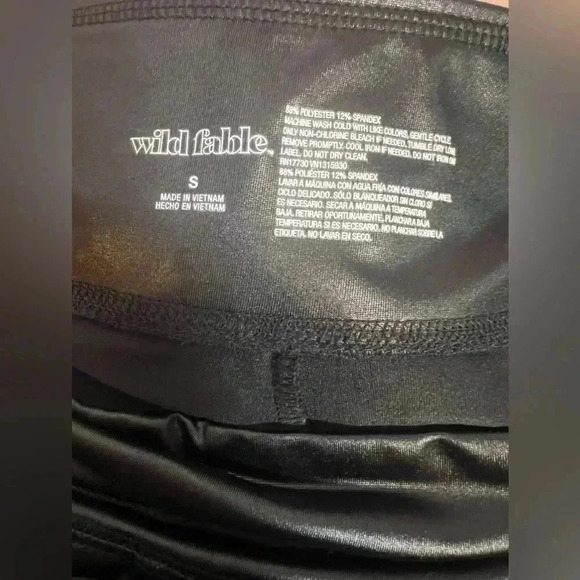 Wild fable black pleather leggings - Picture 2 of 4